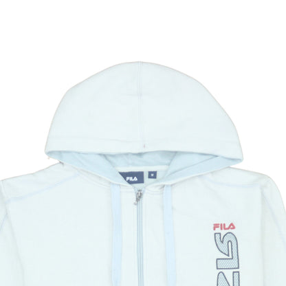 Mens UK Size M Fila White Full Zip Hoodie