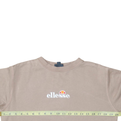 Womens UK Size 8 Ellesse Beige Pullover Sweatshirt