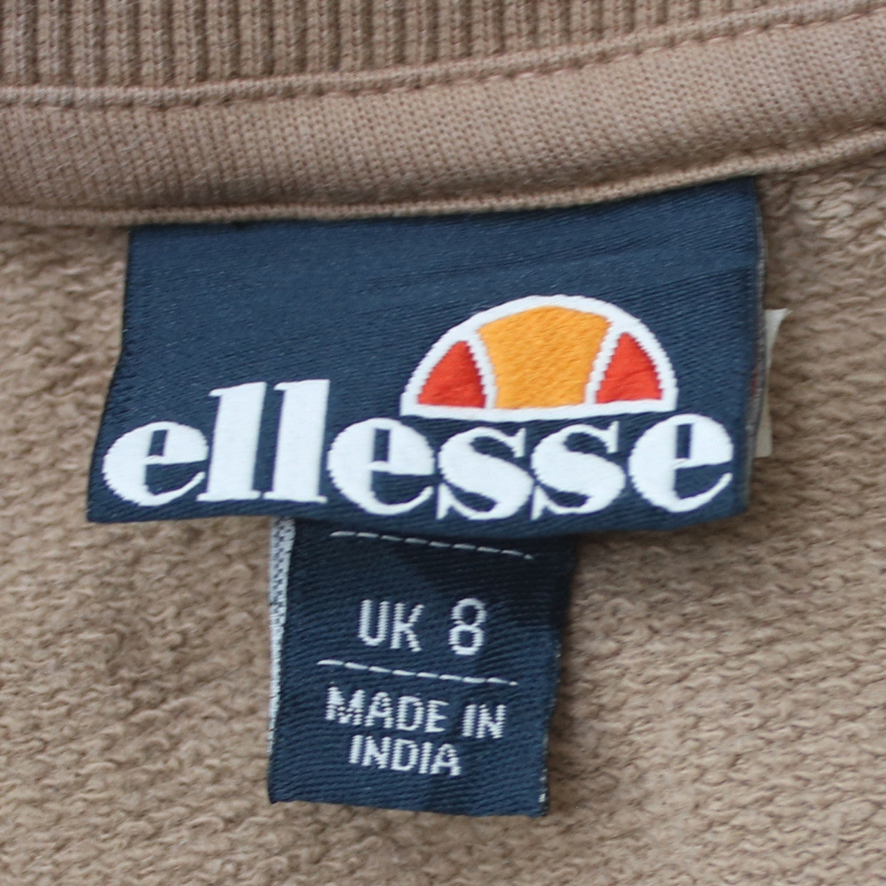 Womens UK Size 8 Ellesse Beige Pullover Sweatshirt