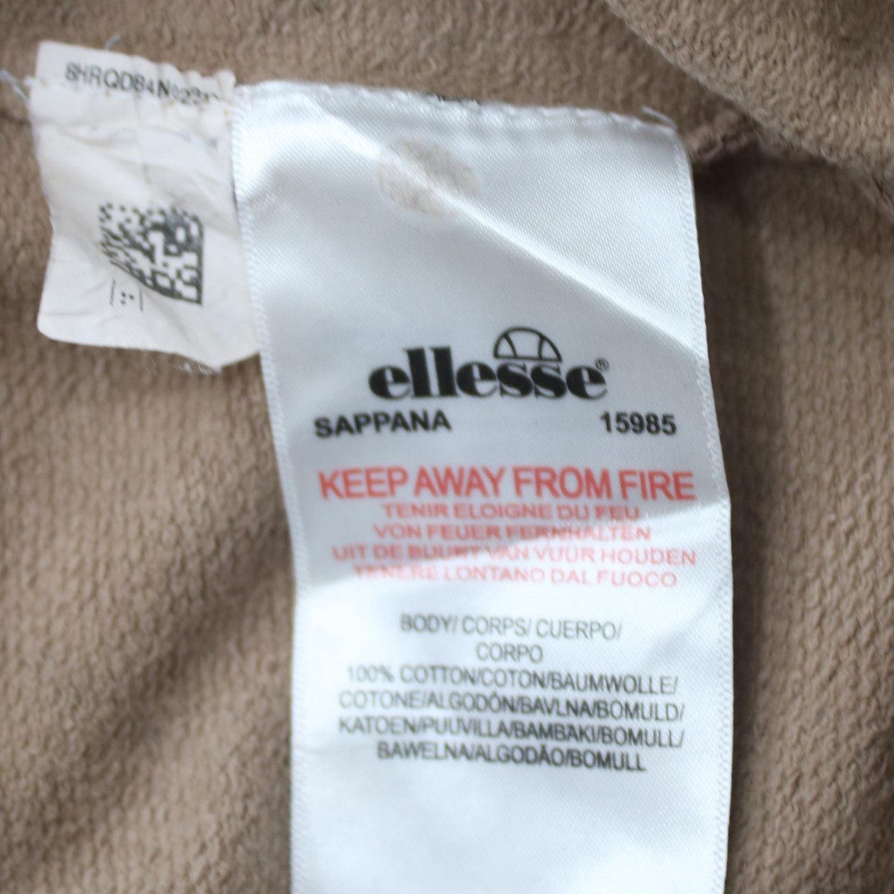 Womens UK Size 8 Ellesse Beige Pullover Sweatshirt
