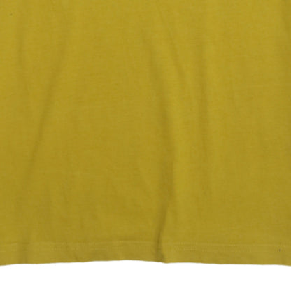 Champion Men's Yellow Small Crew Neck Cotton T-Shirt