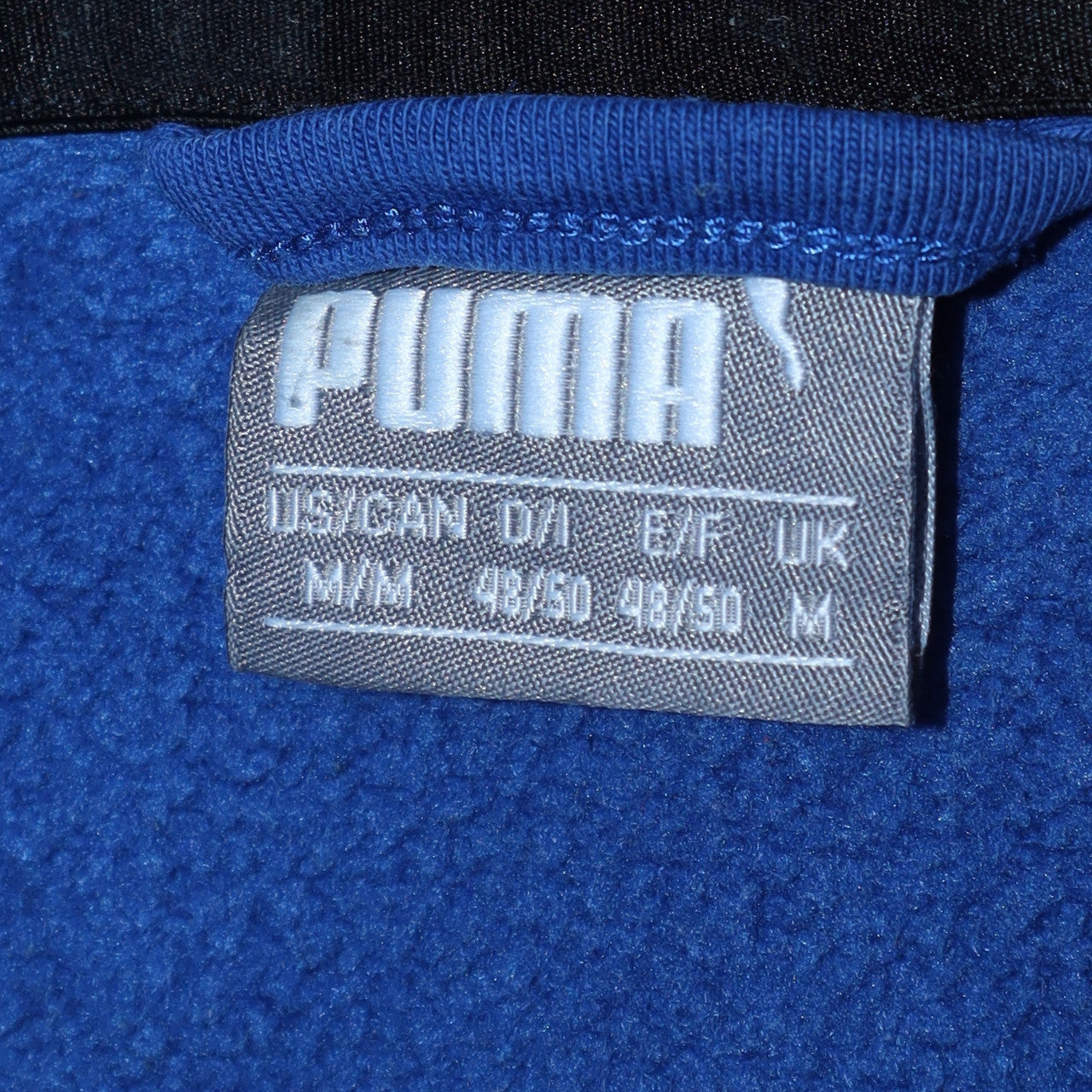 Mens UK Size M Puma Blue Full Zip Hoodie