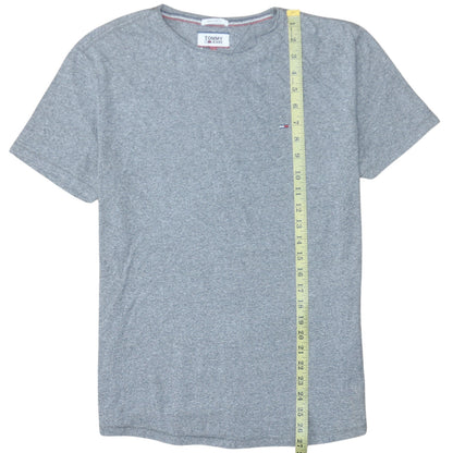 Tommy Jeans Men's Grey Regular Fit Crew Neck Short Sleeve T-Shirt M
