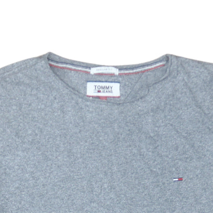 Tommy Jeans Men's Grey Regular Fit Crew Neck Short Sleeve T-Shirt M