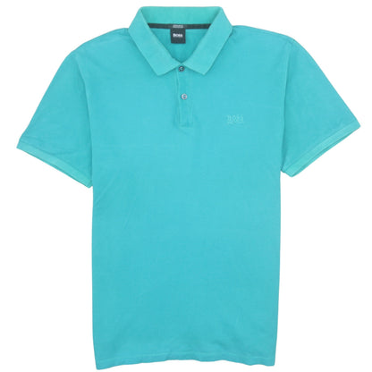 Hugo Boss Men's Green Pima Cotton Polo Shirt XL Regular Fit