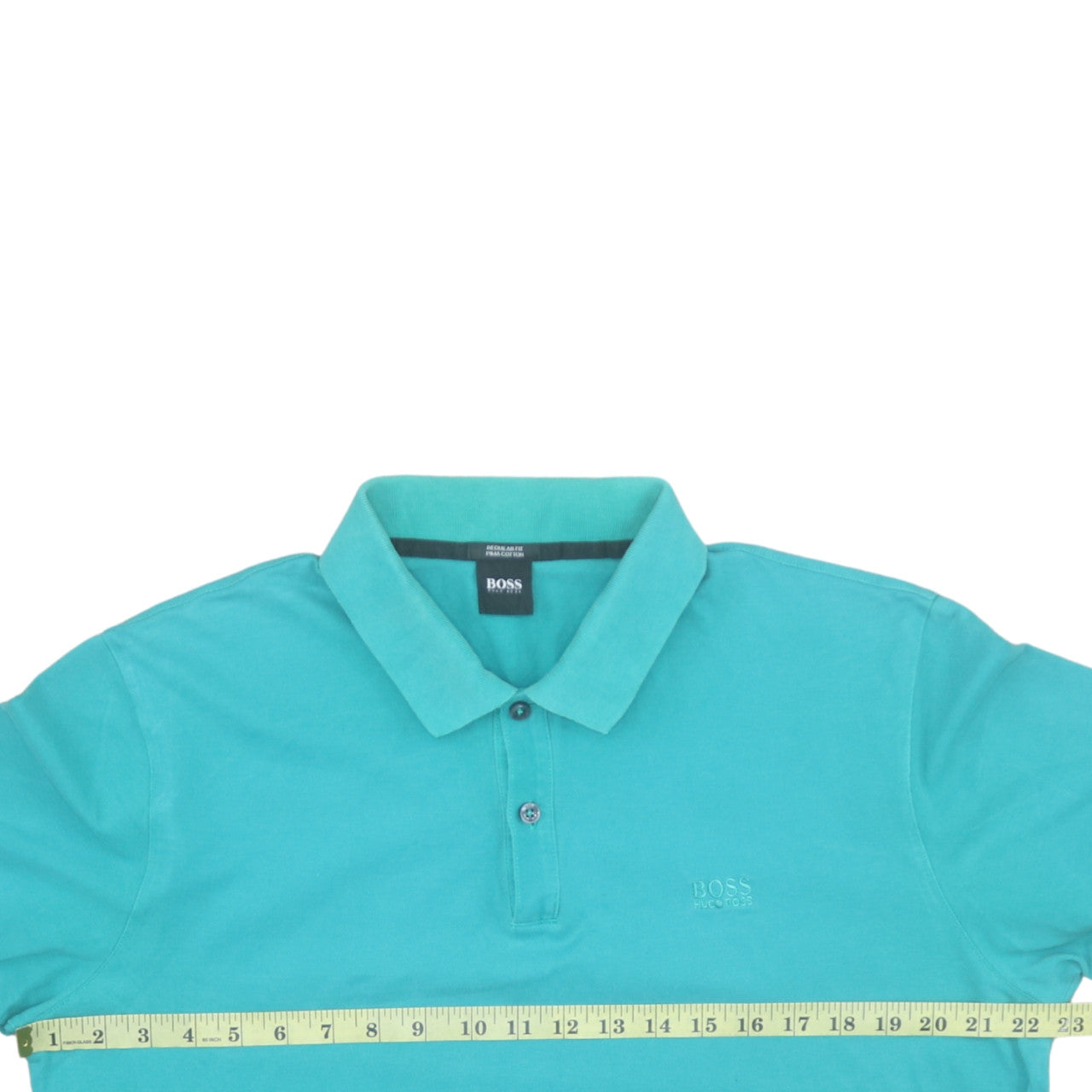Hugo Boss Men's Green Pima Cotton Polo Shirt XL Regular Fit