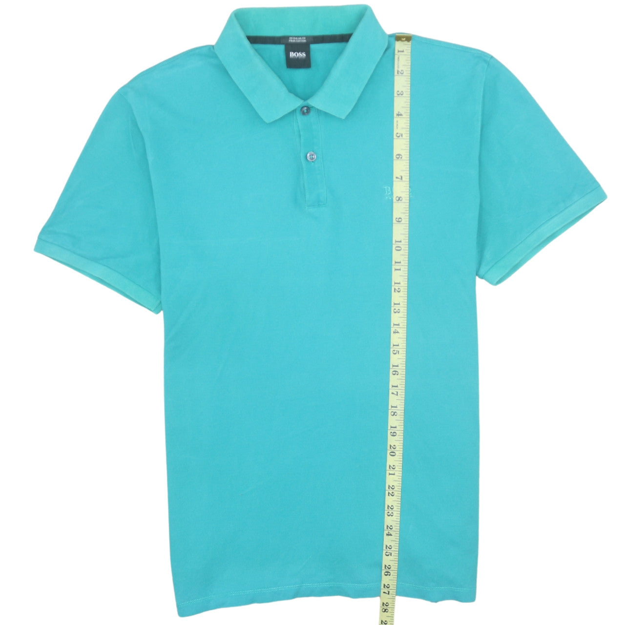 Hugo Boss Men's Green Pima Cotton Polo Shirt XL Regular Fit