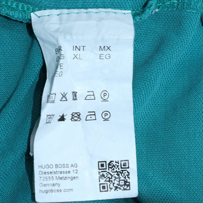 Hugo Boss Men's Green Pima Cotton Polo Shirt XL Regular Fit