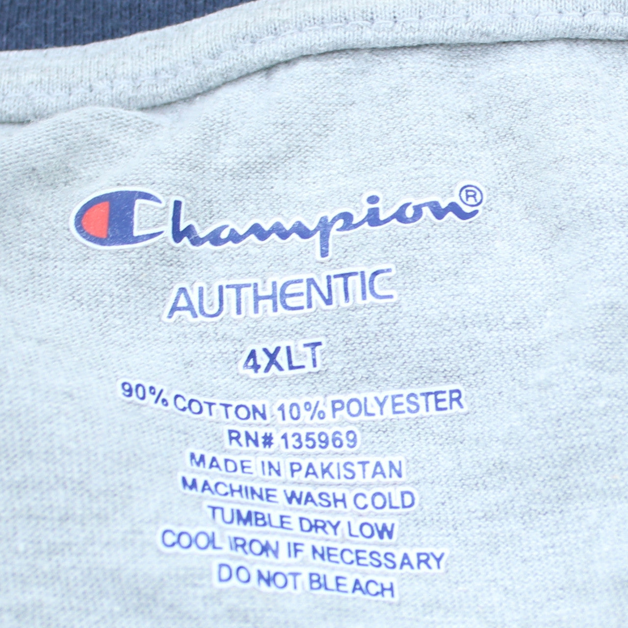 Champion Men's Grey Crew Neck Short Sleeve T-Shirt 4XLT