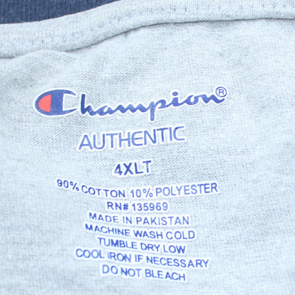 Champion Men's Grey Crew Neck Short Sleeve T-Shirt 4XLT