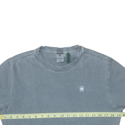G-Star RAW Men's Grey Crew Neck Cotton T-Shirt Size S