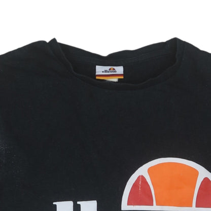 Ellesse Men's Black Short Sleeve Crew Neck Logo T-Shirt Size S