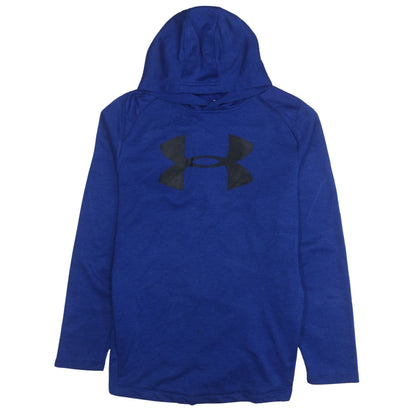 Mens UK Size M Under Armour Blue Pullover Hoodie