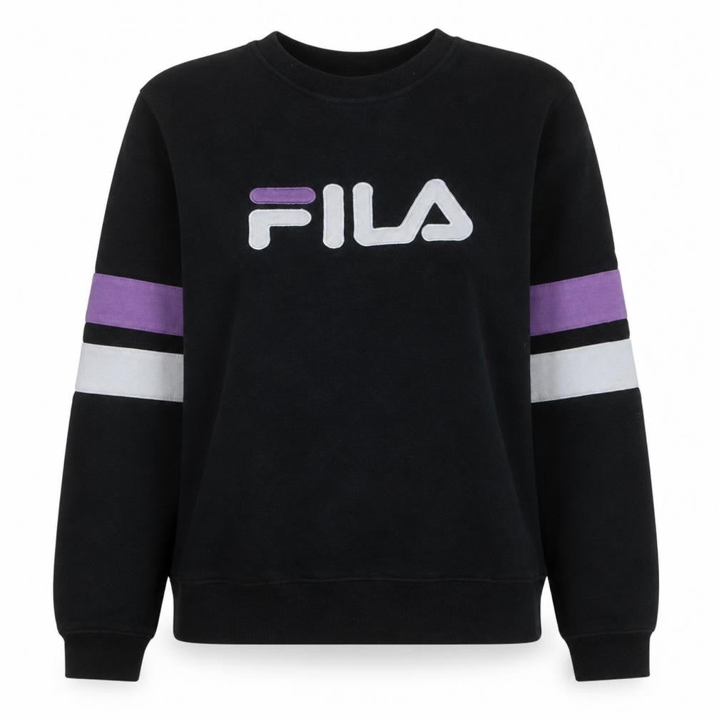 Womens UK Size M Fila Black Pullover Sweatshirt