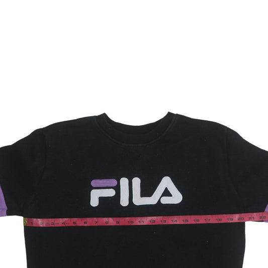 Womens UK Size M Fila Black Pullover Sweatshirt