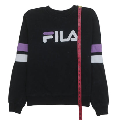 Womens UK Size M Fila Black Pullover Sweatshirt