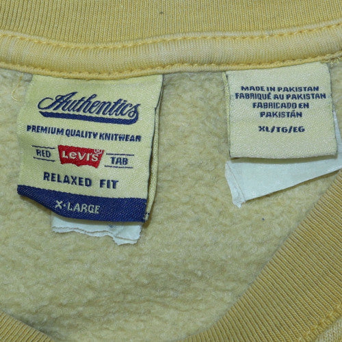 Mens UK Size XL Levi's Yellow Pullover Sweatshirt