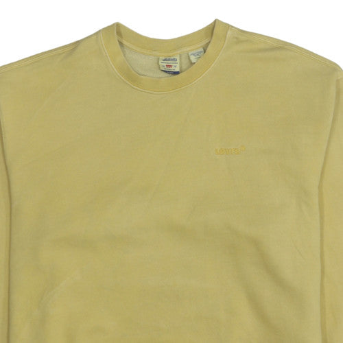 Mens UK Size XL Levi's Yellow Pullover Sweatshirt