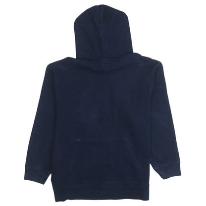 GAP Boys Blue XL Pullover Fleece Hoodie with Yellow Logo