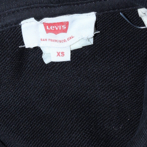 Mens UK Size XS Levi's Black Pullover Hoodie