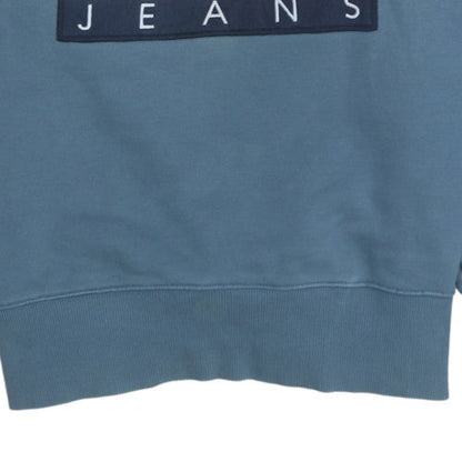Mens UK Size M Tommy Jeans Blue Pullover Sweatshirt