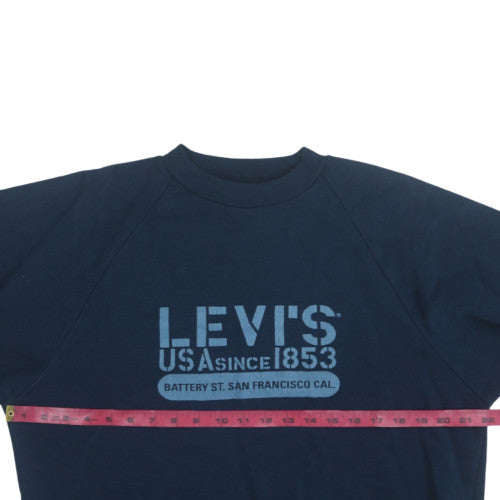 Mens UK Size M Levi's Blue Pullover Sweatshirt
