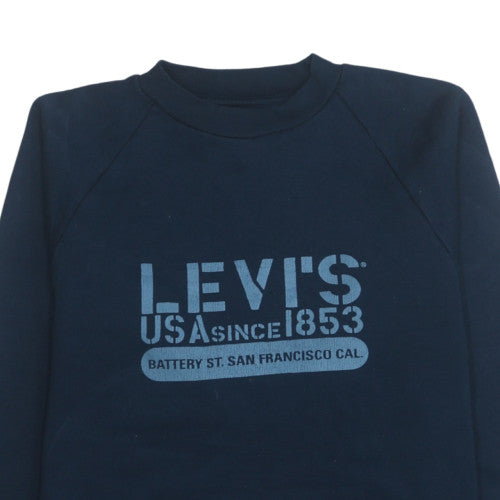 Mens UK Size M Levi's Blue Pullover Sweatshirt