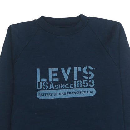 Mens UK Size M Levi's Blue Pullover Sweatshirt