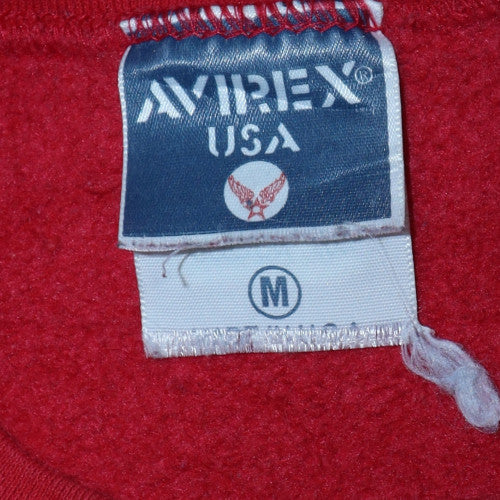 Mens UK Size M AVIREX Red Pullover Sweatshirt