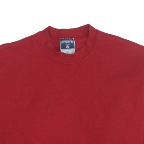 Mens UK Size M AVIREX Red Pullover Sweatshirt