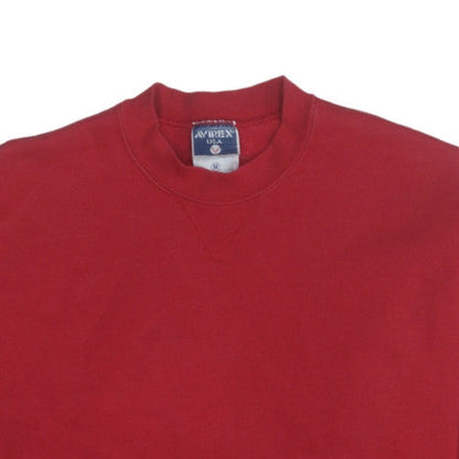 Mens UK Size M AVIREX Red Pullover Sweatshirt