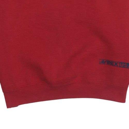 Mens UK Size M AVIREX Red Pullover Sweatshirt