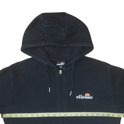 Womens UK Size 8 Ellesse Black Full Zip Hoodie