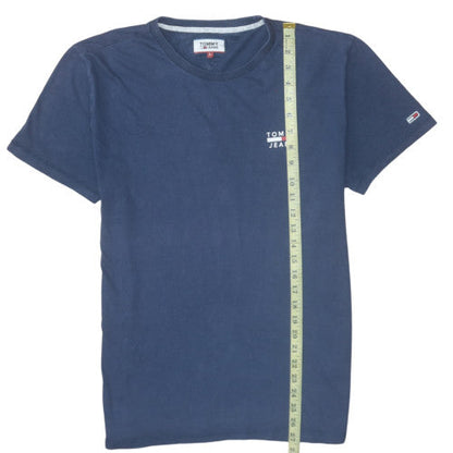 Tommy Jeans Men's Navy Blue Cotton Crew Neck T-Shirt Size L