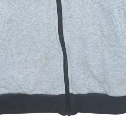 Adidas Boys Black & Grey Full Zip Hoodie 15-16 Years Classic Fleece