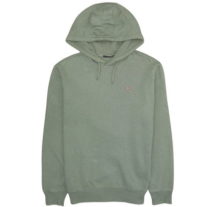 Mens UK Size M Napapijri Green Pullover Hoodie