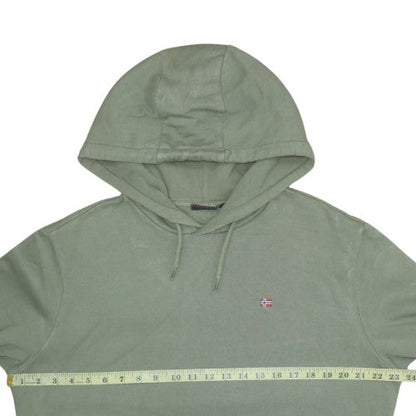 Mens UK Size M Napapijri Green Pullover Hoodie