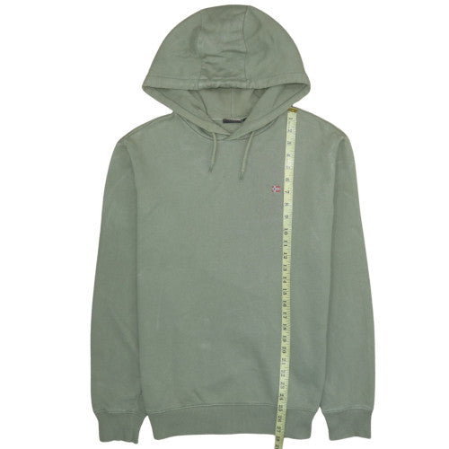 Mens UK Size M Napapijri Green Pullover Hoodie