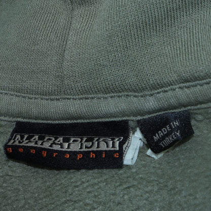Mens UK Size M Napapijri Green Pullover Hoodie