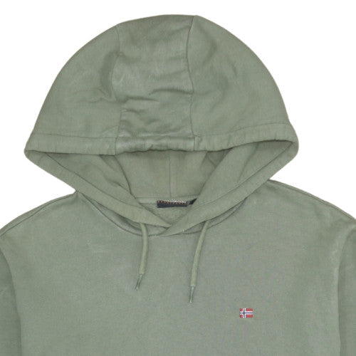 Mens UK Size M Napapijri Green Pullover Hoodie
