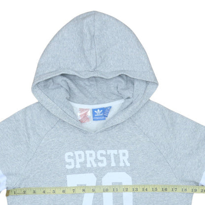 Adidas Girls Grey Hoodie XL 16 Years Pullover Fleece Hooded Sweatshirt