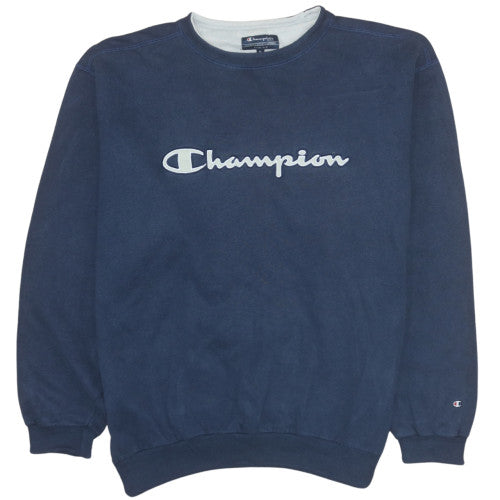 Mens UK Size XL Champion Blue Pullover Sweatshirt