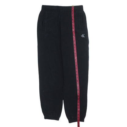 Calvin Klein Men’s Black Sweatpants S Regular Fit Elastic Waist Fleece