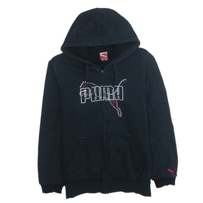 Womens UK Size M Puma Black Full Zip Hoodie