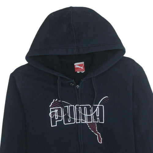Womens UK Size M Puma Black Full Zip Hoodie