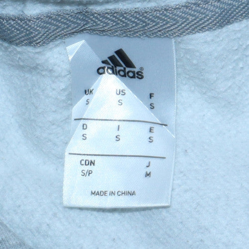 Mens UK Size S Adidas Grey Pullover Hoodie