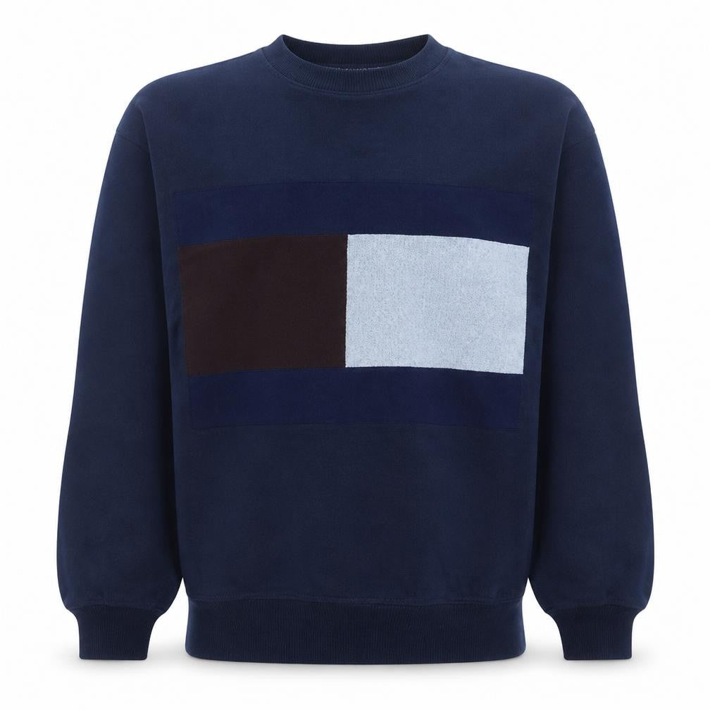 Mens UK Size L Tommy Hilfiger Blue Pullover Sweatshirt