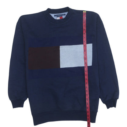 Mens UK Size L Tommy Hilfiger Blue Pullover Sweatshirt