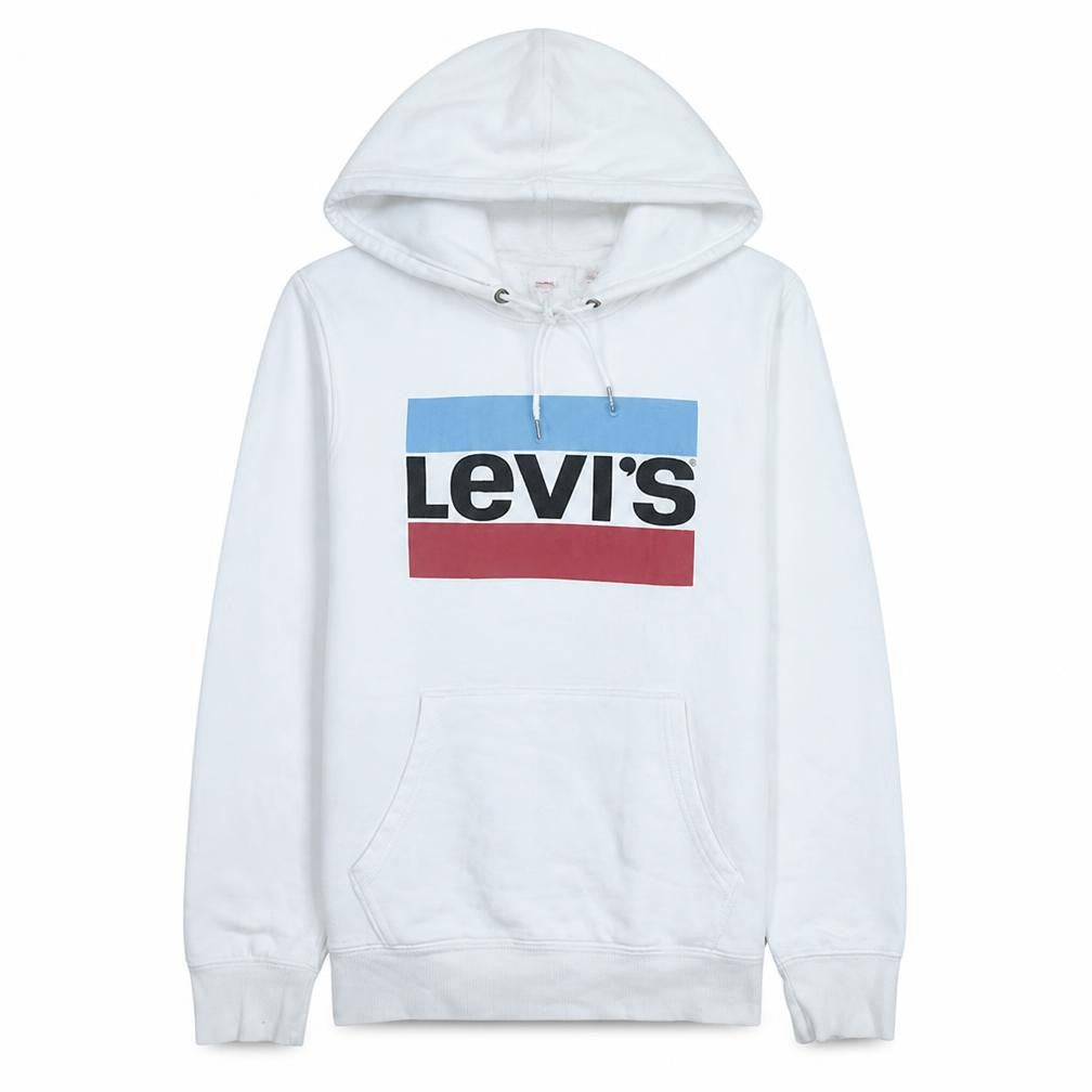 Mens UK Size S Levi's White Pullover Hoodie