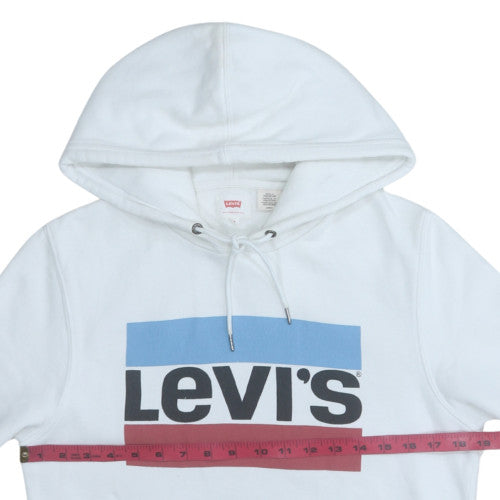 Mens UK Size S Levi's White Pullover Hoodie